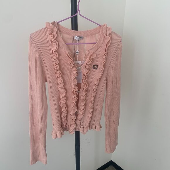 CHANEL Pink Cardigan - Picture 1 of 10